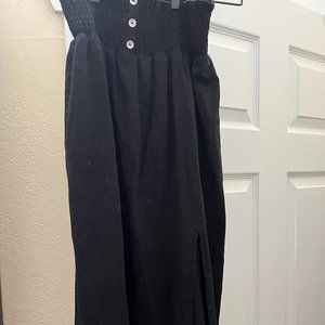 Disturbia black midi skirt side slit